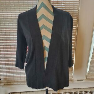 Women's Calvin Klein Charcoal Gray Open Front Sweater Size Medium